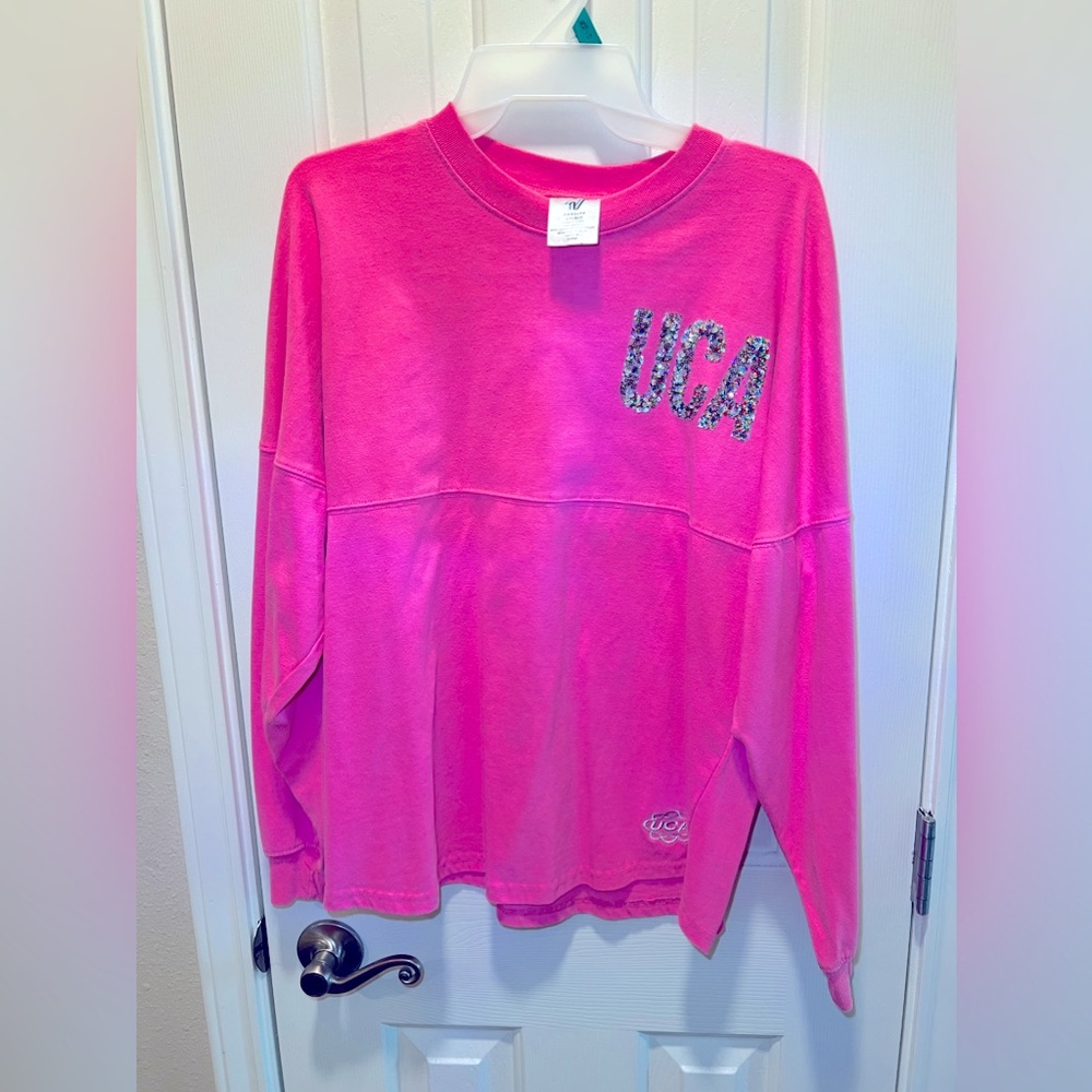 UCA hot pink long sleeve with sequins size Medium